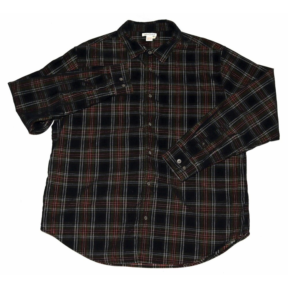 carbon2cobalt‎ Men's Long Sleeve Button Front Casual Corduroy Shirt Size Large